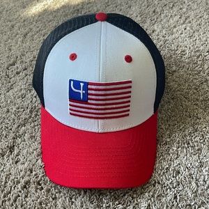 Short Par 4 Men’s Golf American Flag SnapBack Hat